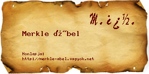 Merkle Ábel névjegykártya